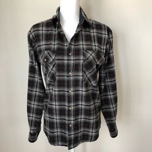 Pendleton Black Plaid Washable Wool Field Shirt